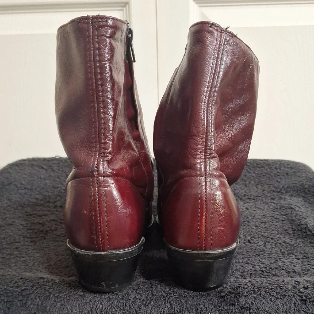 Vintage Laredo Men's Leather Boots - Burgundy - 10D